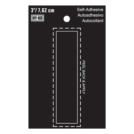 Hy-Ko 3In Black Vinyl Letter I, 10PK A30419